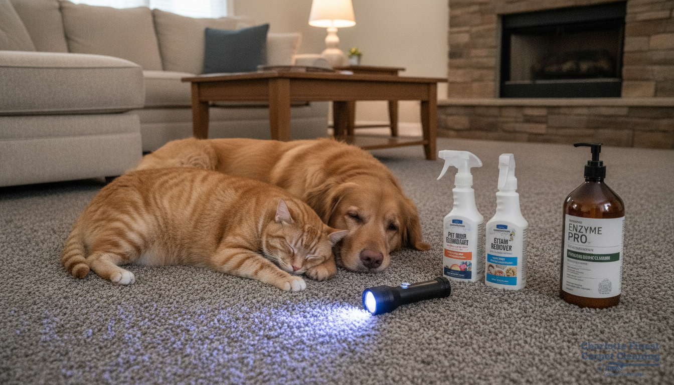 Pet Odors in Charlotte Carpets: Why DIY Sprays Fail and What Actually Works